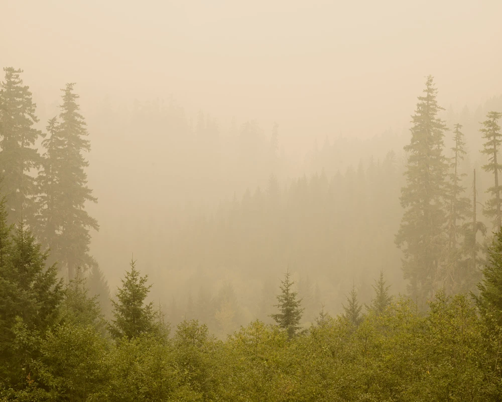 Oregon wildfire smoke photography