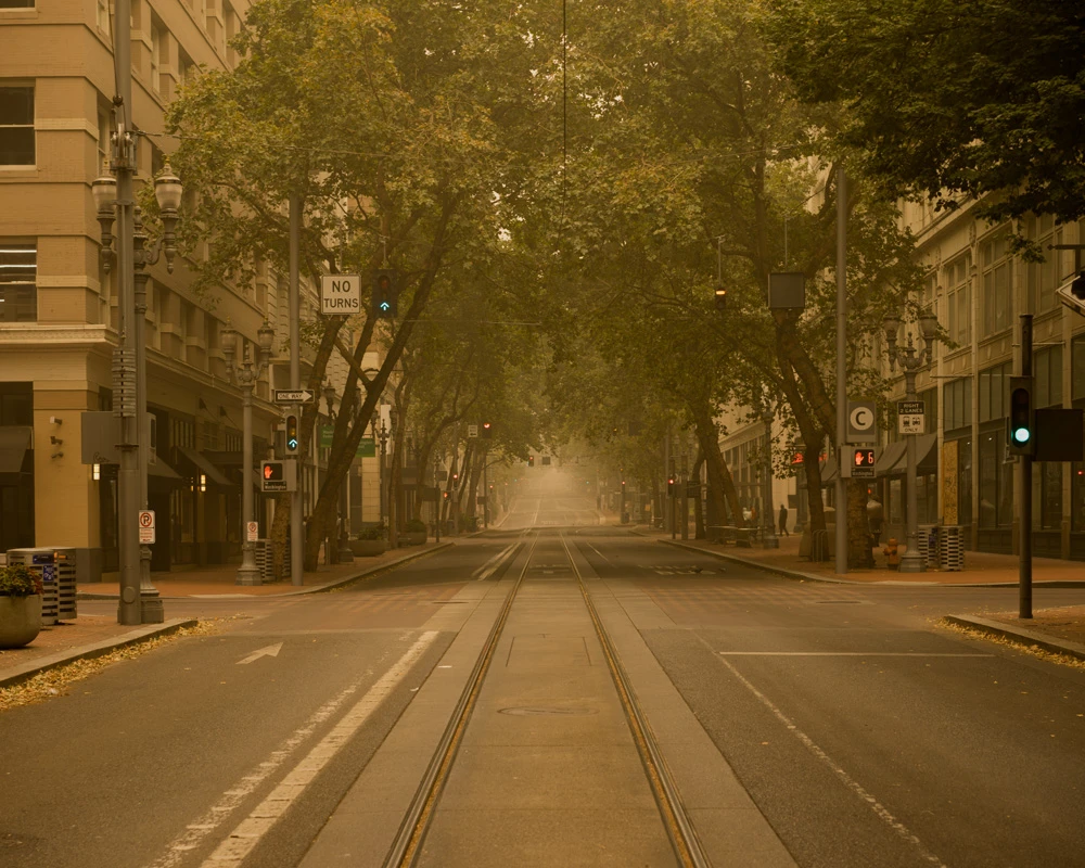 Oregon wildfire smoke photography