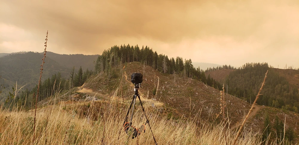 Oregon wildfire smoke photography