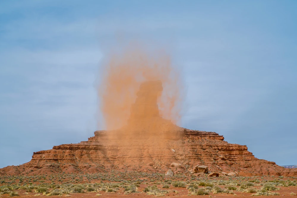 Rooster Butte obscured