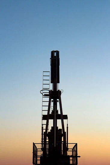 Pumpjack at sunset